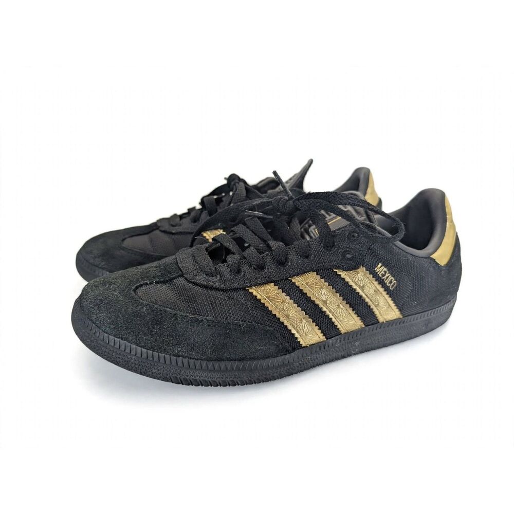 Adidas Samba Mexico JH5656 Gold Cup Black Gold Mens Size 8 Used